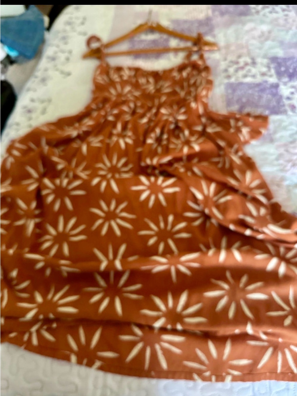 Rust Floral Tie-Strap Camisole Top